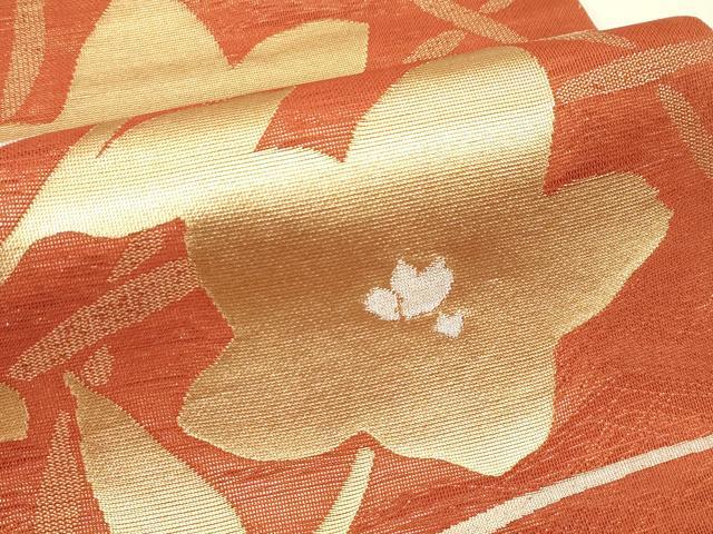 平和屋着物＊夏物　六通柄袋帯　桔梗　金銀糸　正絹　逸品　CABJ1636rv