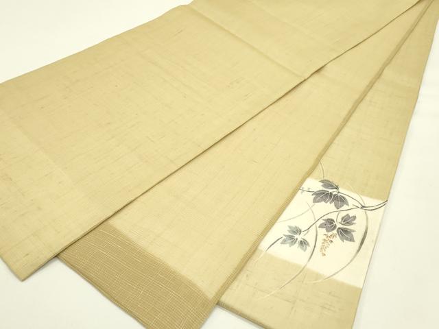 平和屋着物＊夏物　太鼓柄袋帯　草花文　金銀彩　やまと誂製　正絹　逸品　CABJ1640rv