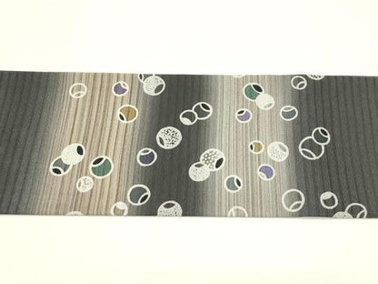 平和屋着物＊夏物　九寸名古屋帯　いろ遊び　毬　証紙付き　正絹　逸品　未使用　CABJ1645rv