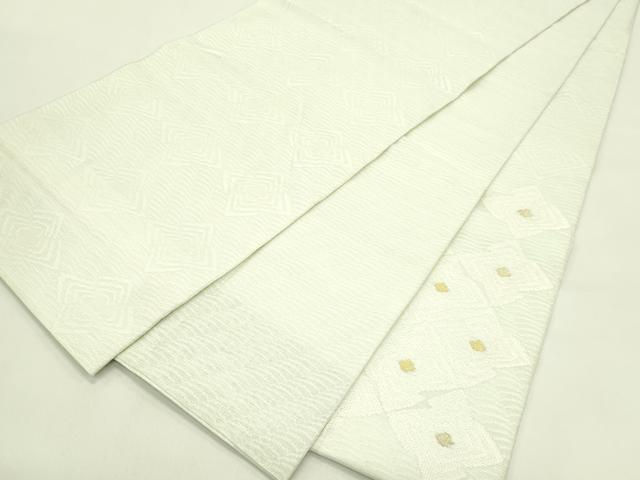平和屋着物＊夏物　西陣　老舗　渡文謹製　手織　太鼓柄袋帯　紗袋　舞花文　金銀糸　正絹　逸品　CABJ1653rv