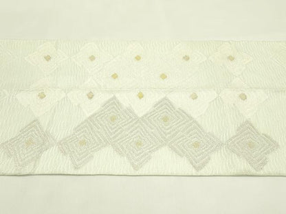 平和屋着物＊夏物　西陣　老舗　渡文謹製　手織　太鼓柄袋帯　紗袋　舞花文　金銀糸　正絹　逸品　CABJ1653rv