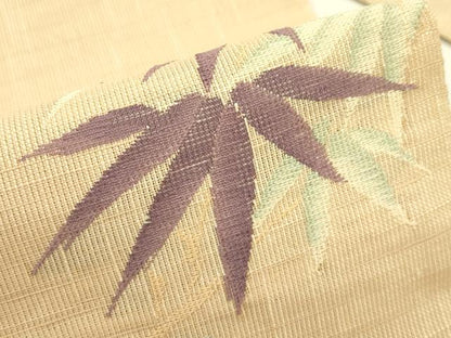 平和屋着物＊夏物　八寸名古屋帯　笹　CABJ1666rv