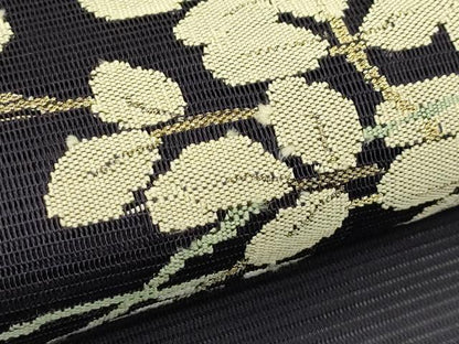 平和屋着物＊夏物　八寸名古屋帯　絽綴れ　萩　金糸　正絹　逸品　CABJ1668rv