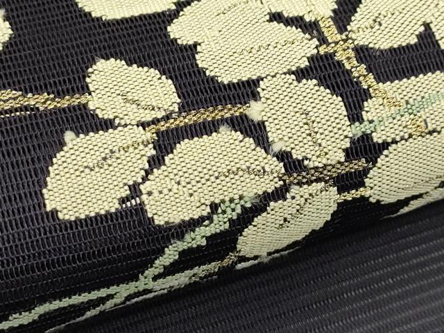 平和屋着物＊夏物　八寸名古屋帯　絽綴れ　萩　金糸　正絹　逸品　CABJ1668rv