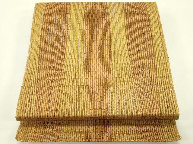 平和屋着物＊夏物　八寸名古屋帯　間道　正絹　逸品　CABJ1669rv