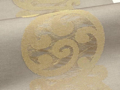 平和屋着物＊夏物　全通柄　九寸名古屋帯　唐草文　金糸　正絹　逸品　CABJ1673rv