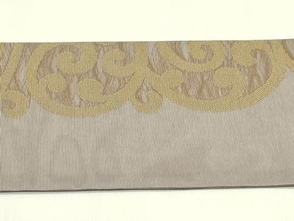 平和屋着物＊夏物　全通柄　九寸名古屋帯　唐草文　金糸　正絹　逸品　CABJ1673rv