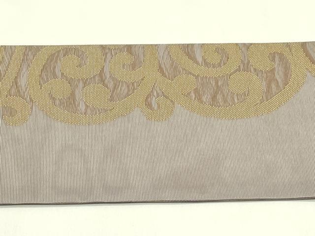 平和屋着物＊夏物　全通柄　九寸名古屋帯　唐草文　金糸　正絹　逸品　CABJ1673rv