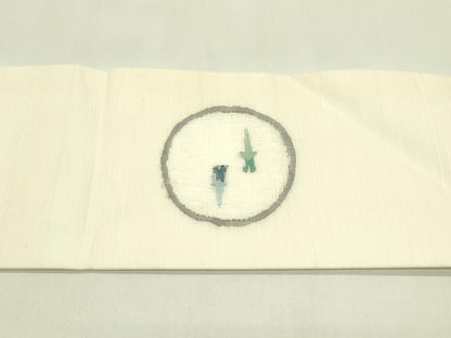 平和屋着物＊夏物　西陣　宮階織物　宮繍苑　里葉　九寸名古屋帯　魚　正絹　逸品　CABJ1680rv