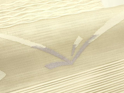 平和屋着物＊夏物　八寸名古屋帯　絽綴れ　草木文　銀糸　正絹　逸品　CABJ1683rv