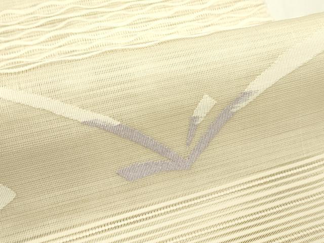 平和屋着物＊夏物　八寸名古屋帯　絽綴れ　草木文　銀糸　正絹　逸品　CABJ1683rv