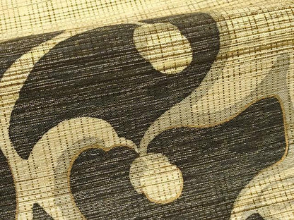 平和屋着物＊夏物　九寸名古屋帯　抽象文　金通し地　正絹　逸品　未使用　CABJ1699rv