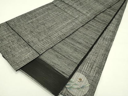 平和屋着物＊夏物　太鼓柄袋帯　すくい織　夏虫　黒地　金銀糸　正絹　逸品　未使用　CABJ1702rv