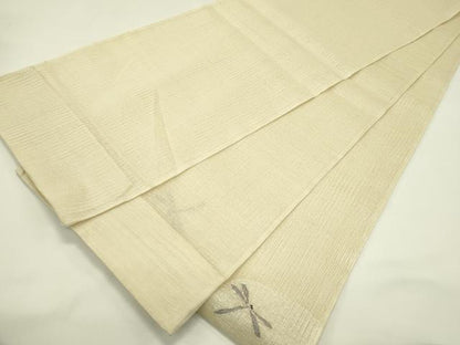 平和屋着物＊夏物　太鼓柄袋帯　すくい織　夏虫　金銀糸　正絹　逸品　CABJ1707rv