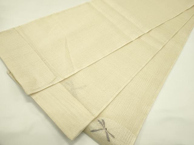 平和屋着物＊夏物　太鼓柄袋帯　すくい織　夏虫　金銀糸　正絹　逸品　CABJ1707rv