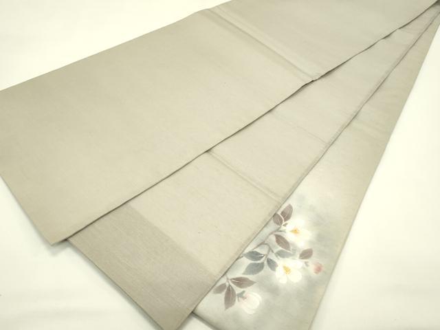 平和屋着物＊夏物　太鼓柄袋帯　手描き　草花文　正絹　逸品　未使用　CABJ1708rv