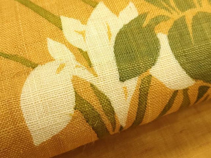 平和屋着物＊夏物　太鼓柄袋帯　作家物　ろうけつ染め　杜若　麻　逸品　CABJ1709rv