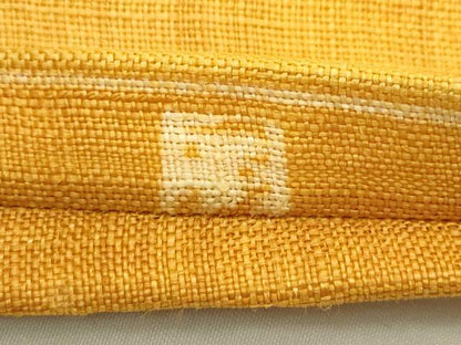 平和屋着物＊夏物　太鼓柄袋帯　作家物　ろうけつ染め　杜若　麻　逸品　CABJ1709rv
