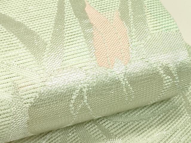 平和屋着物＊夏物　六通柄袋帯　杜若　銀糸　正絹　逸品　CABJ1713rv