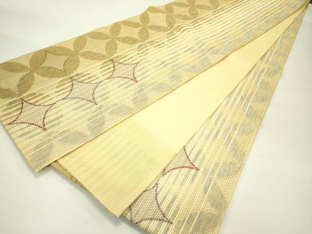 平和屋着物＊夏物　全通柄袋帯　七宝文　金糸　正絹　逸品　CABJ1717rv