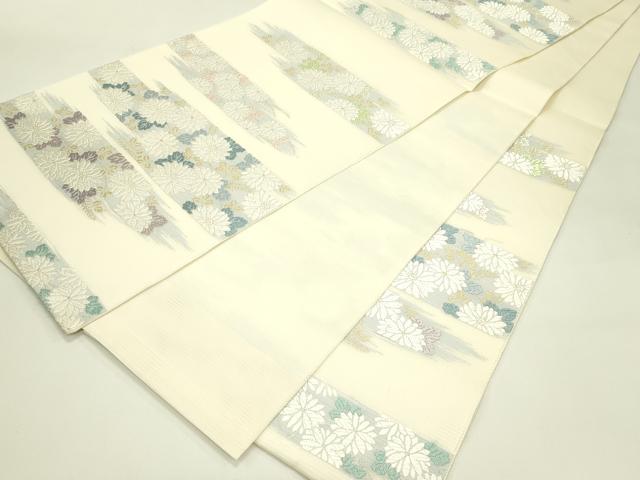 平和屋着物＊夏物　六通柄袋帯　唐織　菊霞文　金銀糸　正絹　逸品　CABJ1718rv