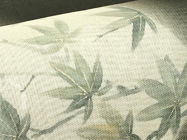 平和屋着物＊夏物　太鼓柄袋帯　楓　黒地　金彩　正絹　逸品　CABJ1720rv