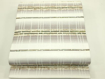 平和屋着物＊夏物　全通柄袋帯　ぜんまい糸　吉野間道　格子柄　正絹　逸品　CABJ1724rv