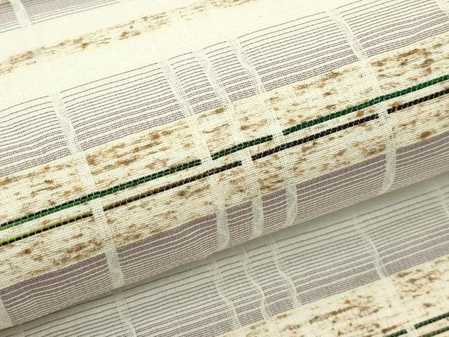 平和屋着物＊夏物　全通柄袋帯　ぜんまい糸　吉野間道　格子柄　正絹　逸品　CABJ1724rv