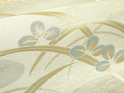 平和屋着物＊夏物　六通柄袋帯　萩芝草文　こかげ　金糸　正絹　逸品　CABJ1725rv