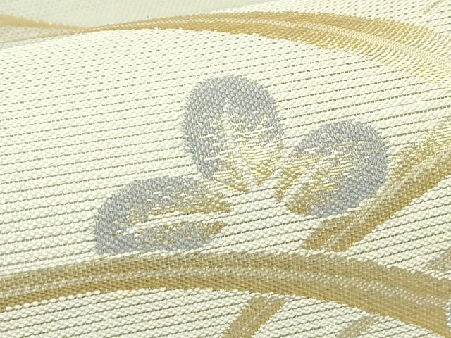 平和屋着物＊夏物　六通柄袋帯　萩芝草文　こかげ　金糸　正絹　逸品　CABJ1725rv