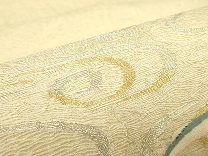平和屋着物＊夏物　太鼓柄袋帯　すくい織　魚　光琳水　金銀糸　正絹　逸品　未使用　CABJ1728rv