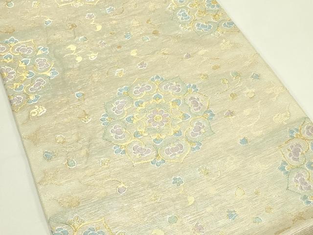 平和屋着物＊夏物　六通柄袋帯　正倉院華文　金銀糸　正絹　逸品　CABJ1733rv