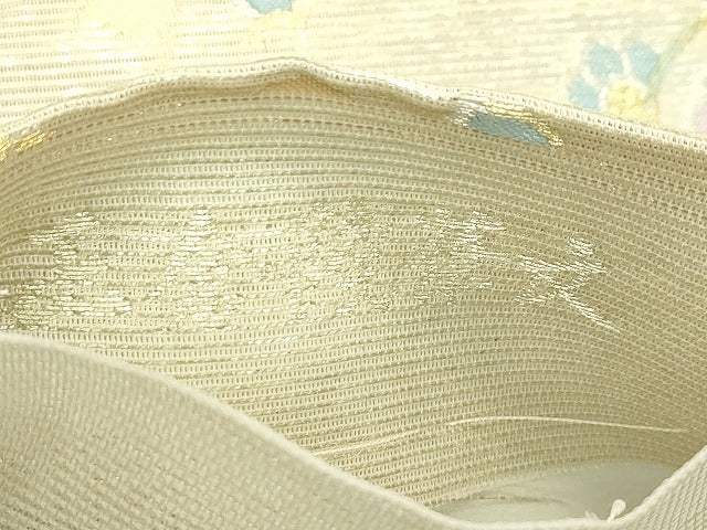 平和屋着物＊夏物　六通柄袋帯　正倉院華文　金銀糸　正絹　逸品　CABJ1733rv