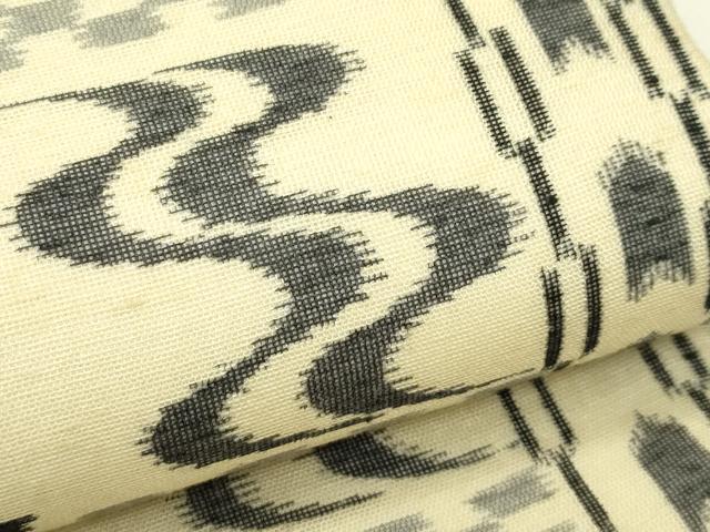 平和屋着物＊夏物　全通柄袋帯　絣文様　正絹　逸品　未使用　CABJ1734rv