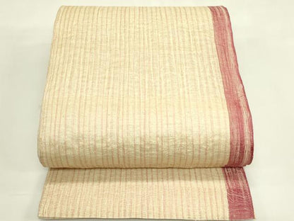 平和屋着物＊夏物　全通柄袋帯　間道　正絹　逸品　CABJ1746rv