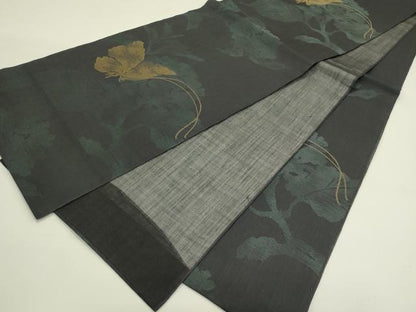 平和屋着物＊夏物　六通柄　本袋帯　七野上布　花蝶文　麻　逸品　CABJ1747rv