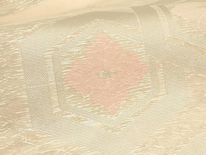 平和屋着物＊夏物　六通柄袋帯　亀甲花文　銀糸　正絹　逸品　CABJ1753rv