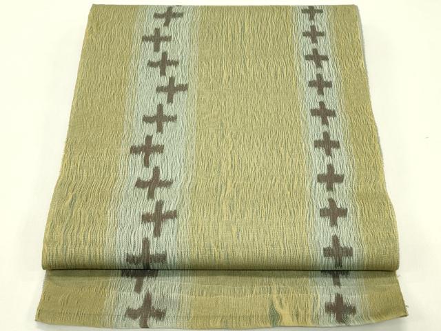 平和屋着物＊夏物　全通柄袋帯　十字間道　正絹　逸品　CABJ1759rv