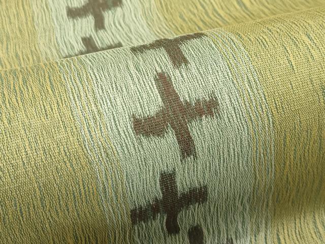 平和屋着物＊夏物　全通柄袋帯　十字間道　正絹　逸品　CABJ1759rv