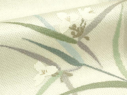 平和屋着物＊夏物　太鼓柄袋帯　草花文　金銀糸　正絹　逸品　未使用　CABJ1760rv
