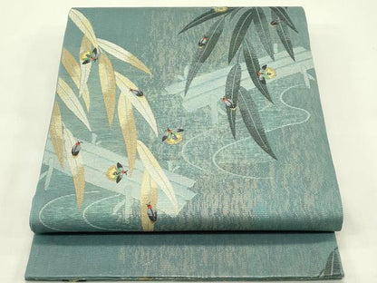 平和屋着物＊夏物　六通柄袋帯　蛍　金糸　正絹　逸品　未使用　CABJ1763rv