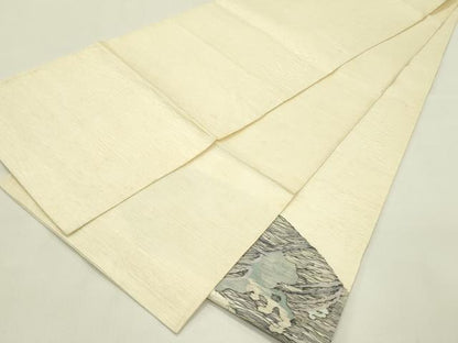 平和屋着物＊夏物　太鼓柄袋帯　すくい織　立波地紙文　正絹　逸品　CABJ1766rv