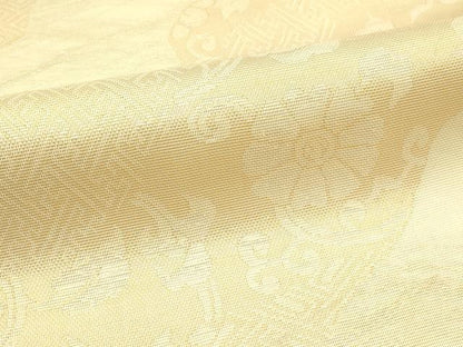 平和屋着物＊夏物　六通柄袋帯　紗綾型花唐草文　金糸　正絹　逸品　CABJ1768rv