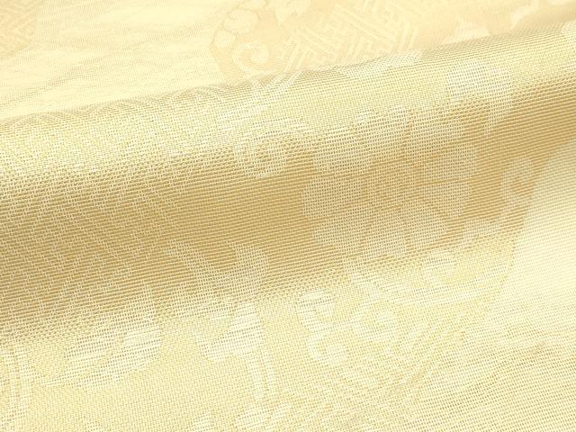 平和屋着物＊夏物　六通柄袋帯　紗綾型花唐草文　金糸　正絹　逸品　CABJ1768rv