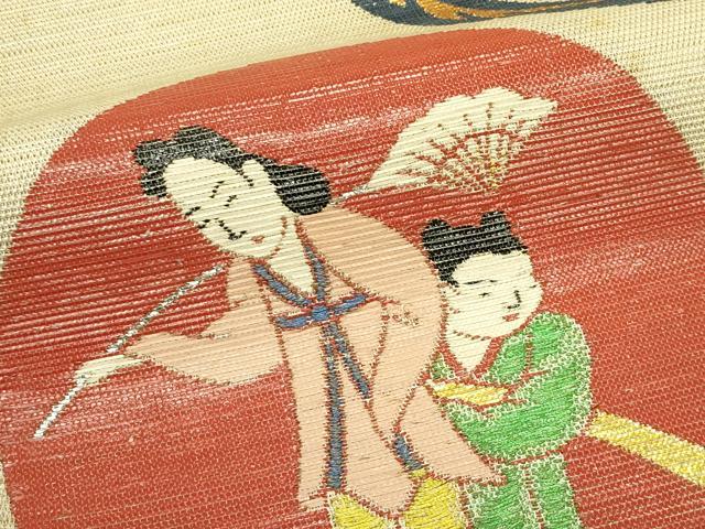 平和屋着物＊夏物　龍村美術織物　龍村製　六通柄　本袋帯　今里圓文　金銀糸　正絹　逸品　CABJ1769rv