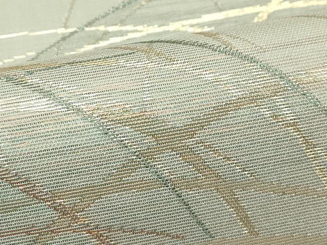 平和屋着物＊夏物　六通柄袋帯　芝草文　金糸　正絹　逸品　CABJ1775rv