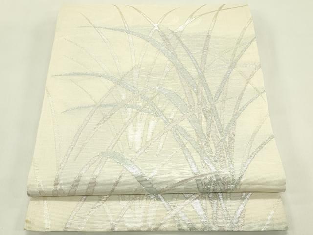 平和屋着物＊夏物　六通柄袋帯　流水草木文　正絹　逸品　CABJ1776rv