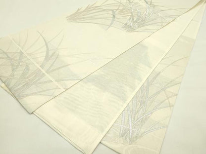平和屋着物＊夏物　六通柄袋帯　流水草木文　正絹　逸品　CABJ1776rv