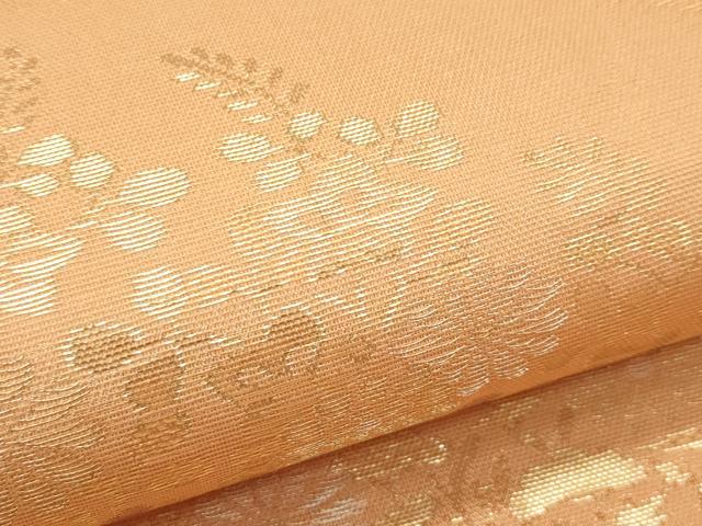 平和屋着物＊夏物　六通柄袋帯　秋草文　金銀糸　正絹　逸品　CABJ1777rv