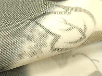 平和屋着物▽太鼓柄　京袋帯　スリーシーズン　春夏秋　手描き　葡萄蔦の葉文　金彩　正絹　逸品　CABJ1783rv